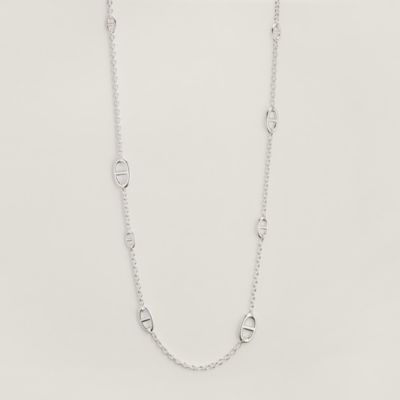 カッコいい新作★Chaine d'Ancre Punk Long necklace, シルバー Chaine d'ancre Punk necklace | Hermès USA